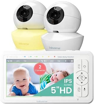 Babysense 5" HD Non-WiFi Split-Screen Monitor product photo