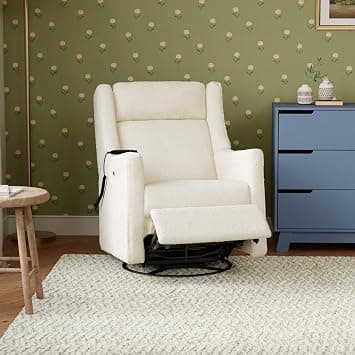 Babyletto Kiwi Deluxe Power Recliner and Swivel Glider with Heat and Massage product photo