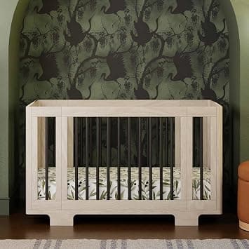 Babyletto Yuzu All-Stages Convertible Crib, Washed Natural with Black product photo