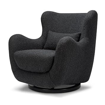 Nursery Works Solstice Swivel Glider in Black Boucle product photo